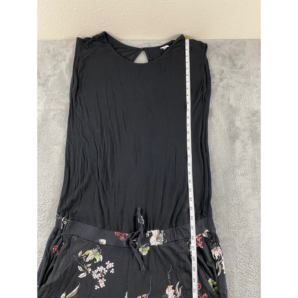 Lascana Womens Floral Wide Leg Jumpsuit Black Sleeveless Pockets Size 12 - Picture 10 of 16